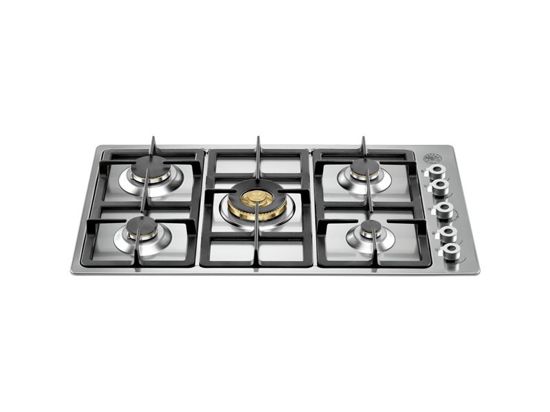 90 piano cottura 5 fuochi gas | Bertazzoni - Acciaio inox
